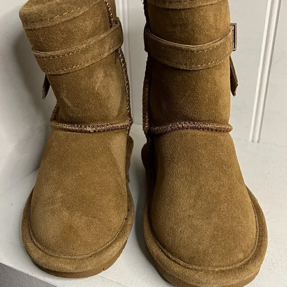 Bearpaw Val Toddler Youth Girls Boots - Chestnut Size 9